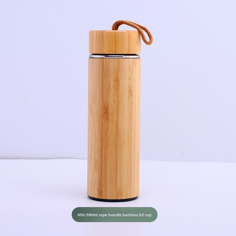 Double-walled stainless steel smart bamboo-shell cup