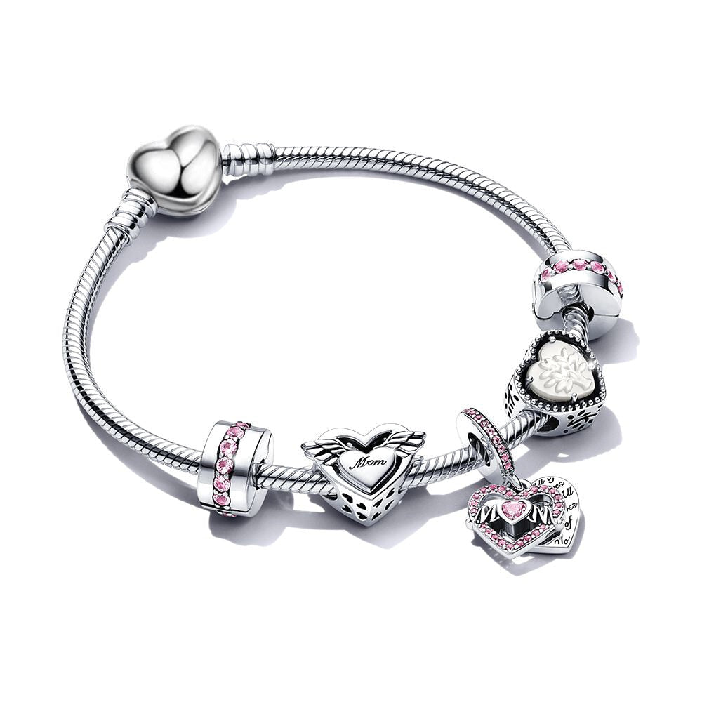Crown Love Beads Charm Bracelet