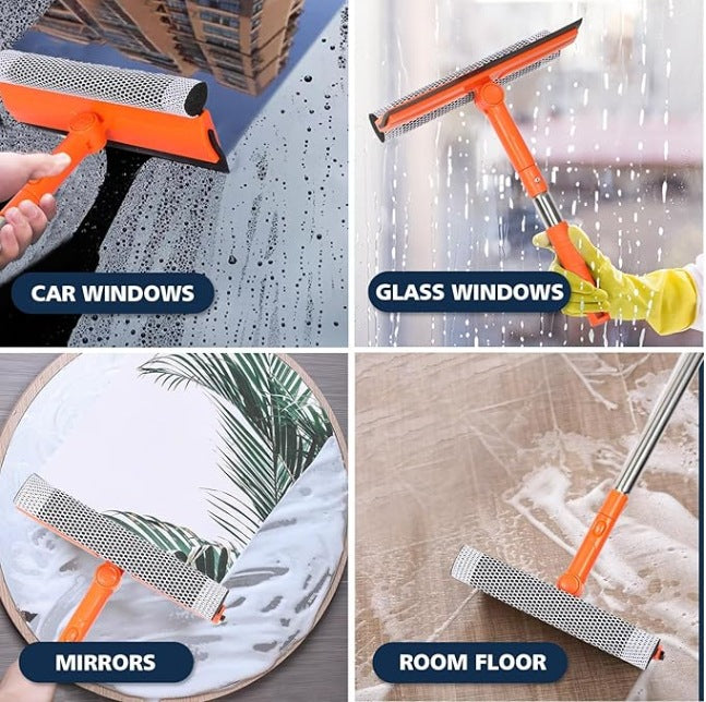 Adjustable and Connectable Window Cleaning Squeegee