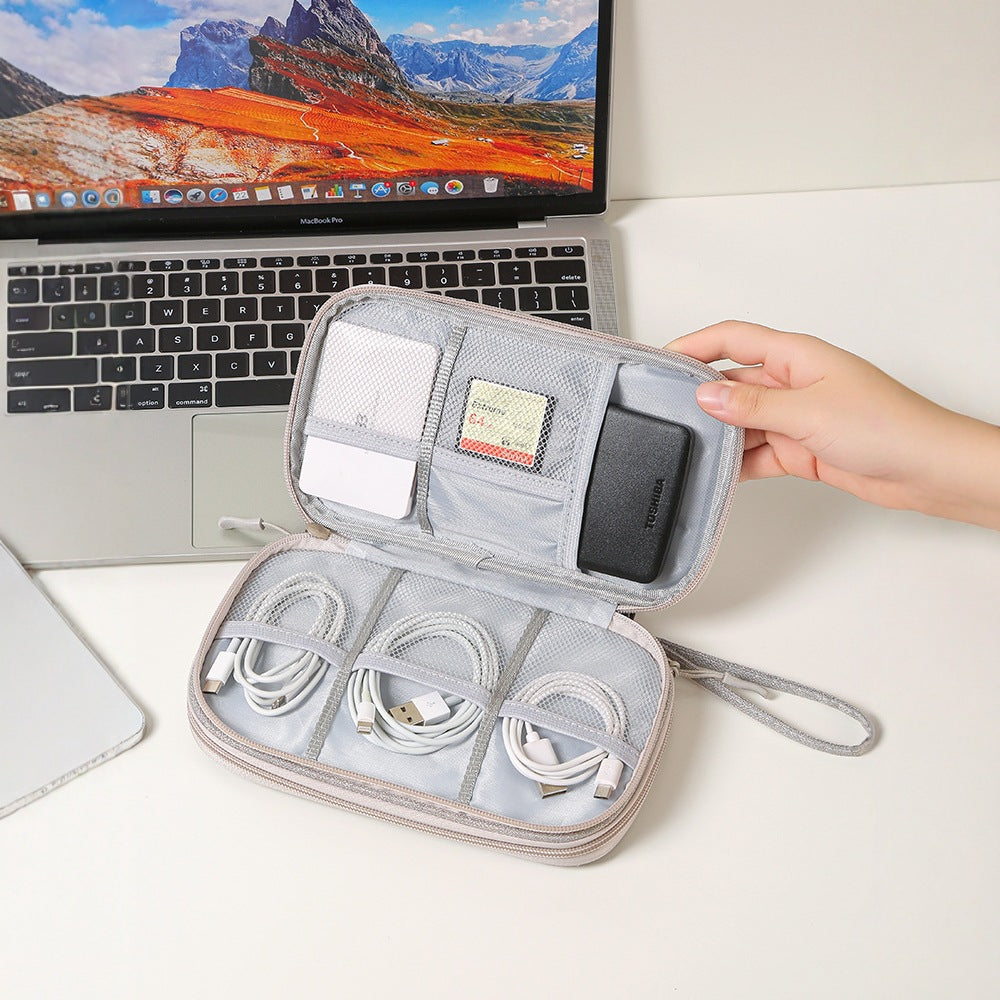 Multi-Layer Tech Accessory Organizer Bag with Ant Pattern