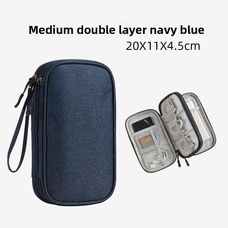 Multi-Layer Tech Accessory Organizer Bag with Ant Pattern