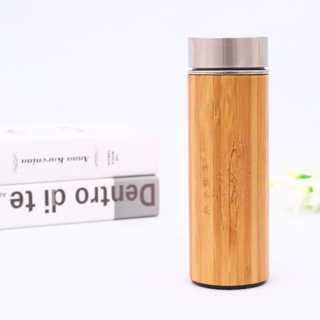 Double-walled stainless steel smart bamboo-shell cup