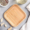 Bamboo Square Plate 6" inch X 6" inch |For Appetizers