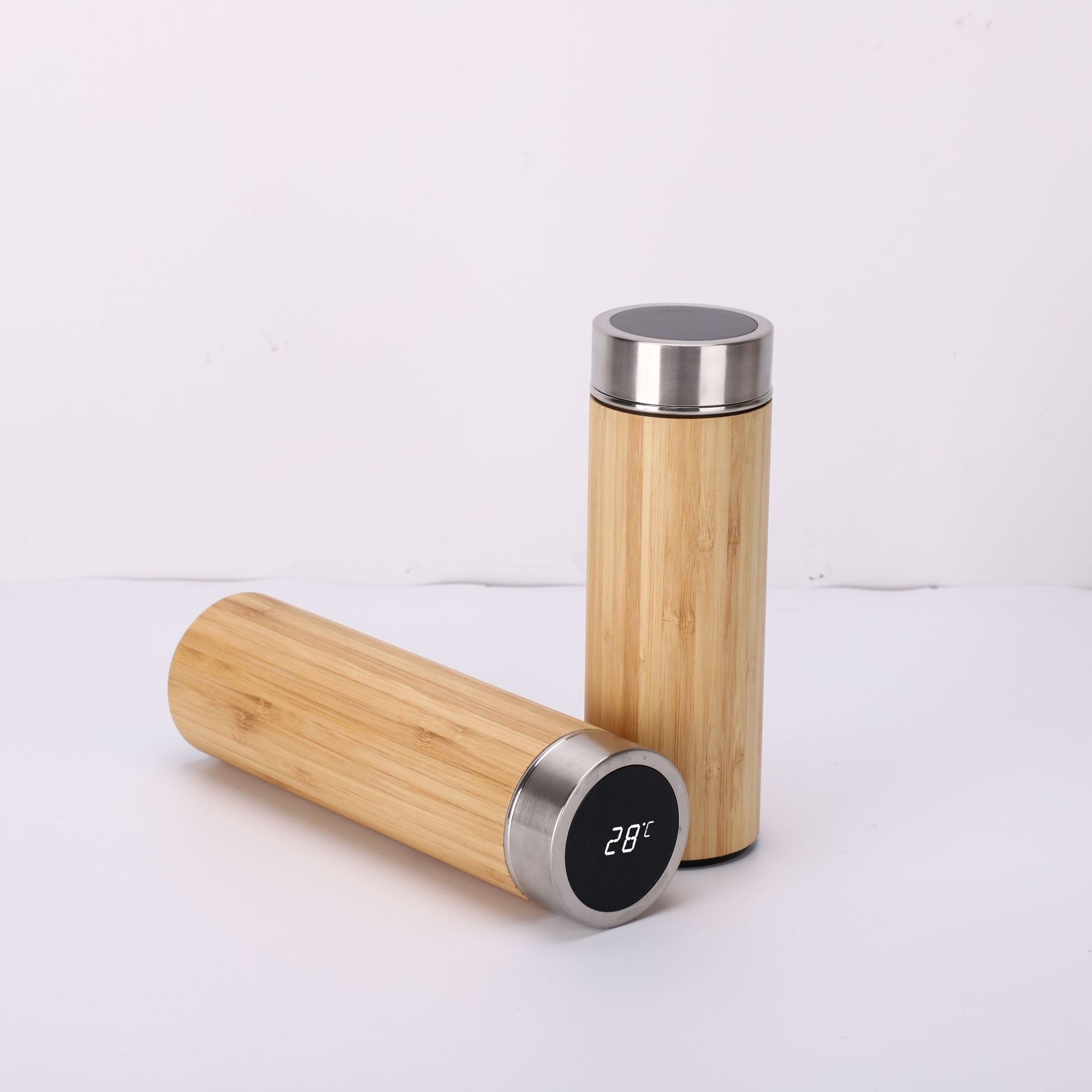 Double-walled stainless steel smart bamboo-shell cup
