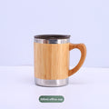 Double-walled stainless steel smart bamboo-shell cup