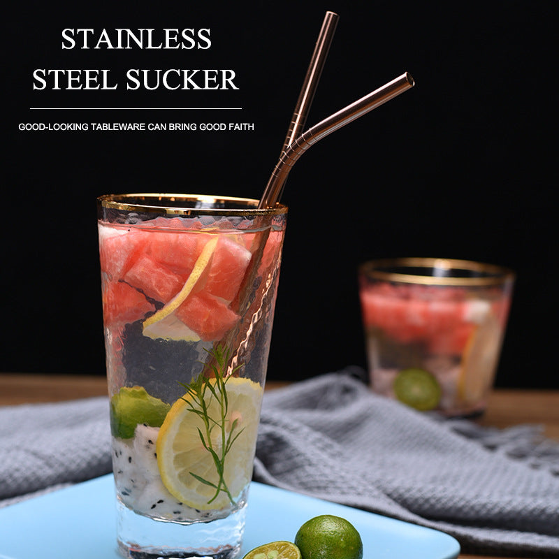 Reusable Stainless Steel Drinking Straw Set