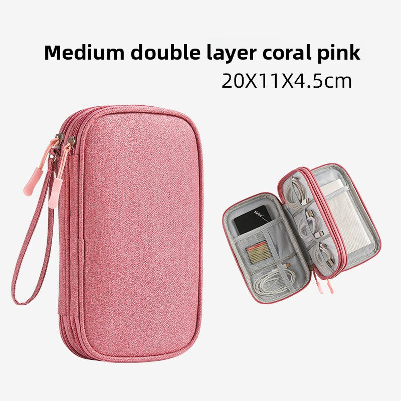 Multi-Layer Tech Accessory Organizer Bag with Ant Pattern