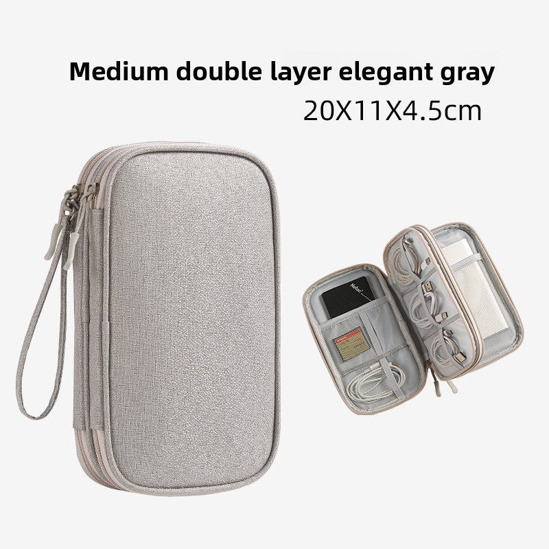 Multi-Layer Tech Accessory Organizer Bag with Ant Pattern