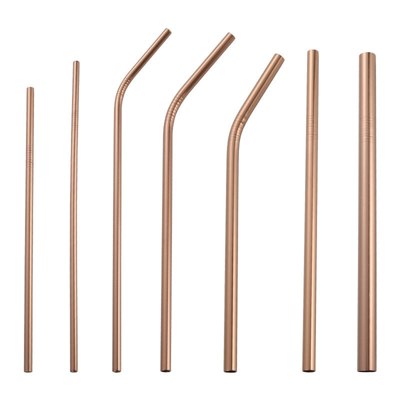 Reusable Stainless Steel Drinking Straw Set