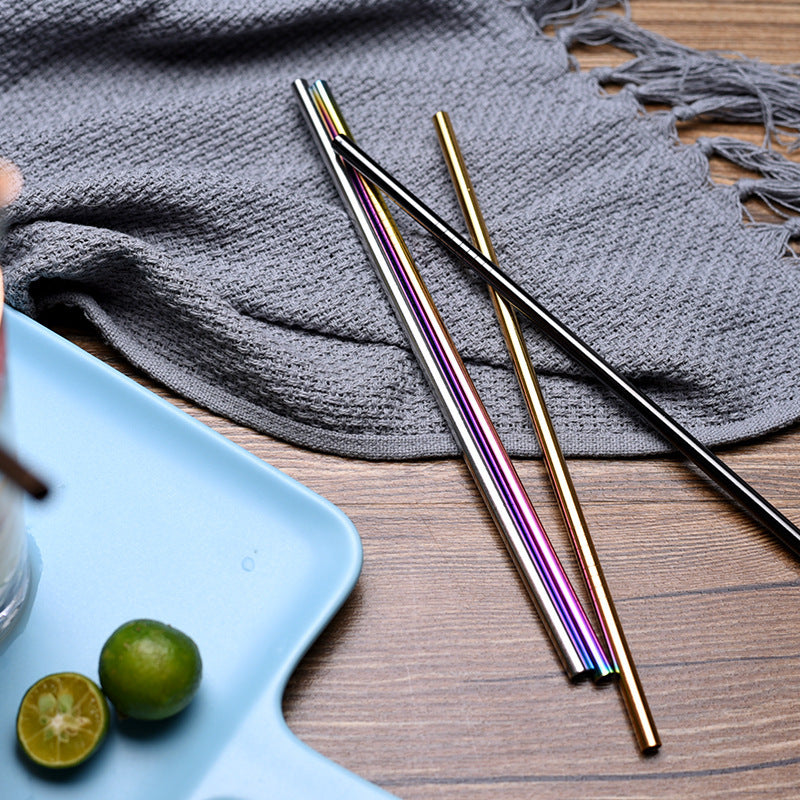 Reusable Stainless Steel Drinking Straw Set